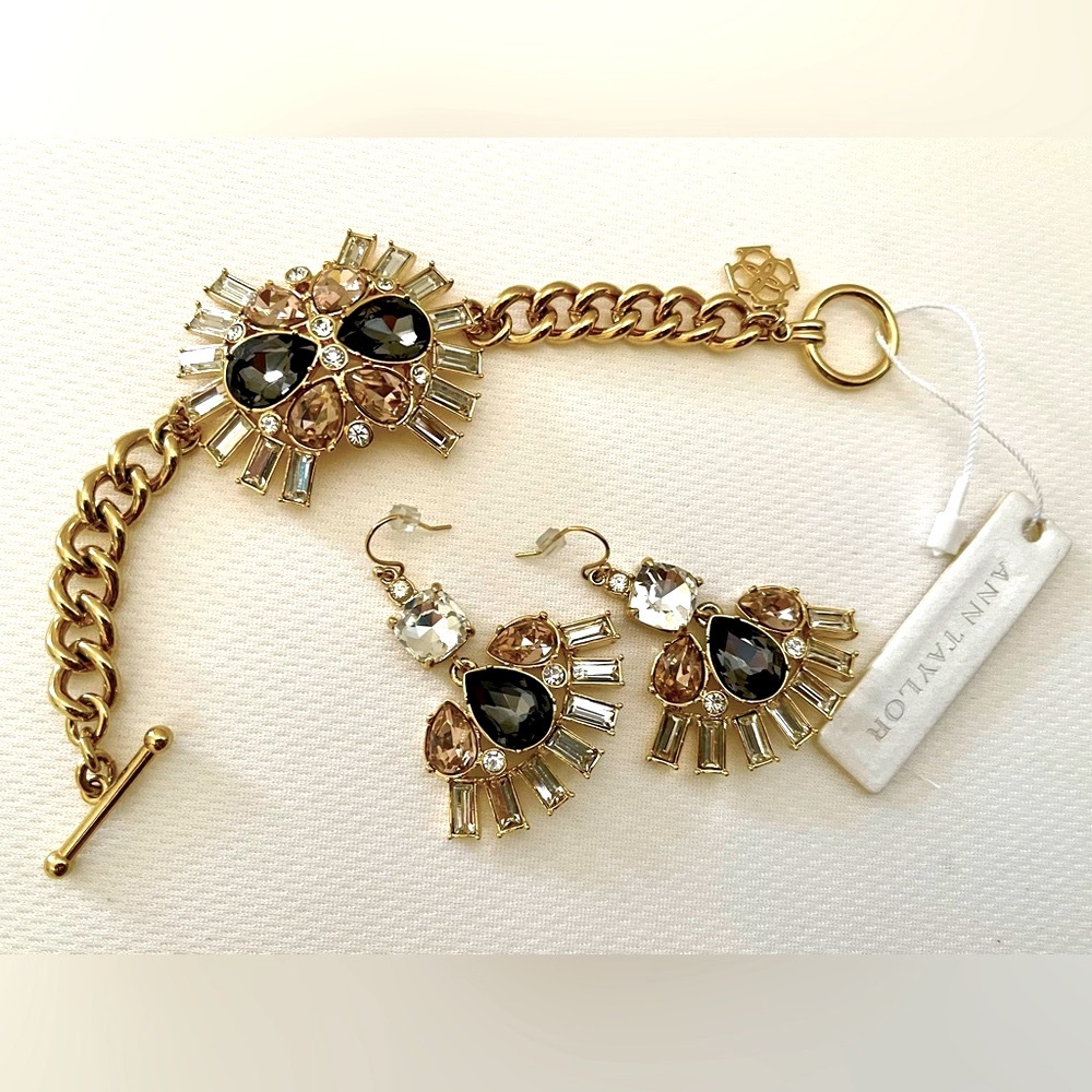 Ann Taylor Bracelet & Earrings Set